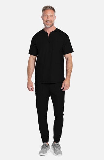 Men's Quarter Zip Henley Scrub Top Men's Quarter Zip Henley Scrub Top