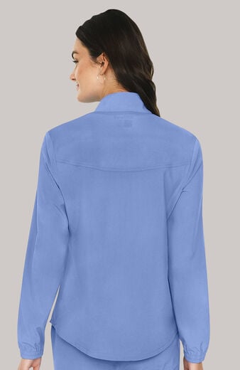 Women's Zip Front Shirttail Scrub Jacket Women's Zip Front Shirttail Scrub Jacket