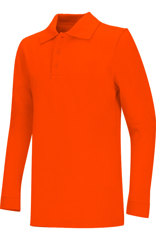 Pique polo long best sale sleeve