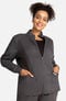 Women's Zip Front High-Low Solid Scrub Jacket, , large