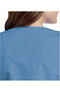 Women's Snap Front 4-Pocket V-Neck Solid Scrub Top, , large