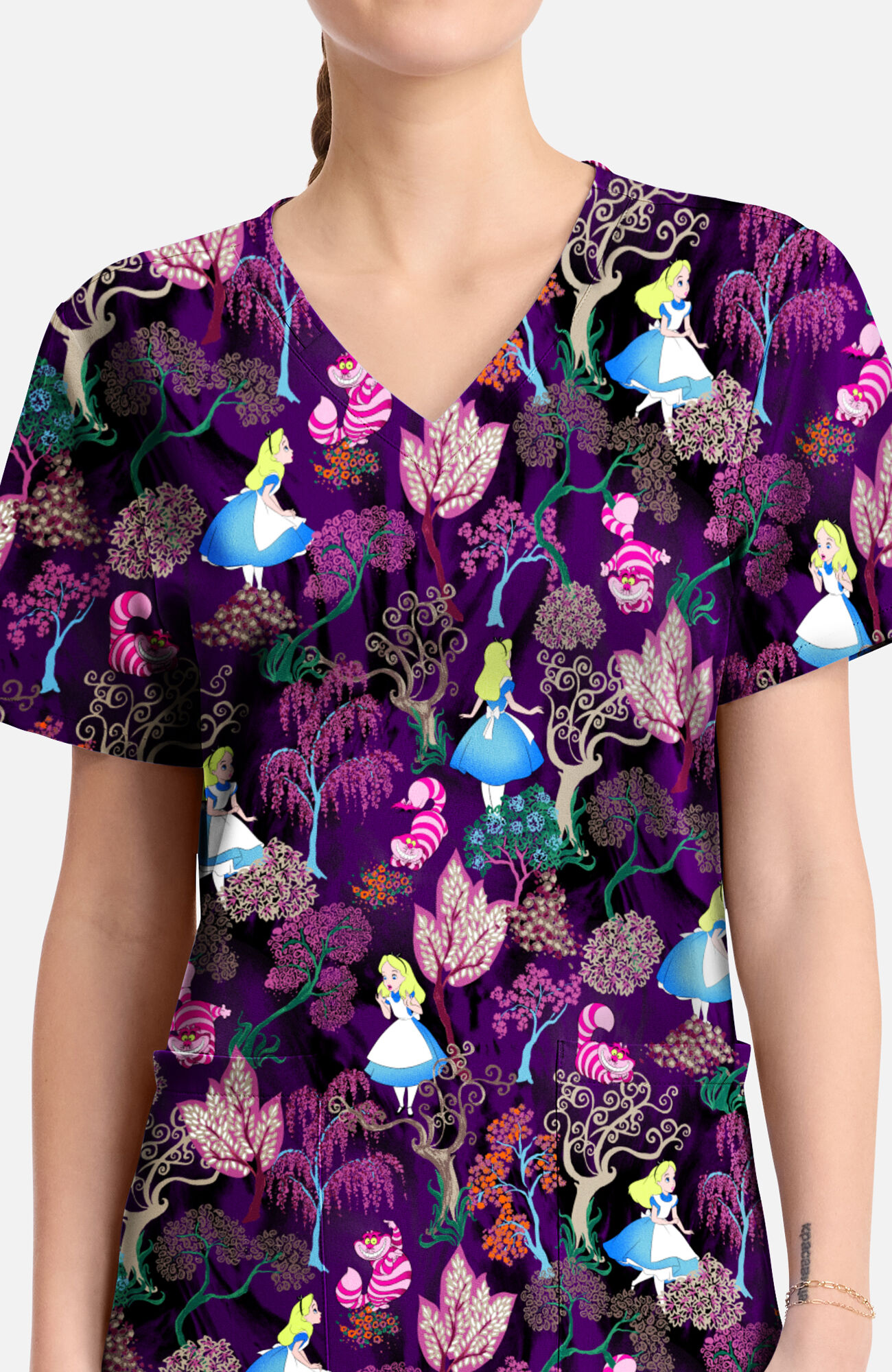 Women's Alice Here And Everywhere Print Scrub Top, , large