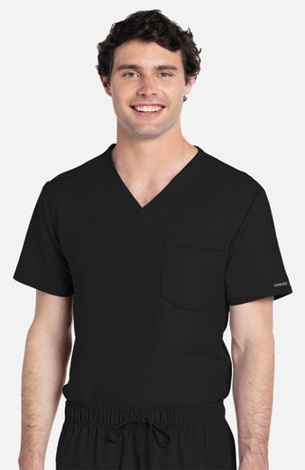 Unisex Tuck-In 1-Pocket V-Neck Scrub Top Unisex Tuck-In 1-Pocket V-Neck Scrub Top