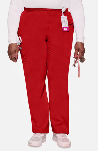 Lids Louisville Cardinals Women's Straight Leg Cargo Scrub Pants - Red