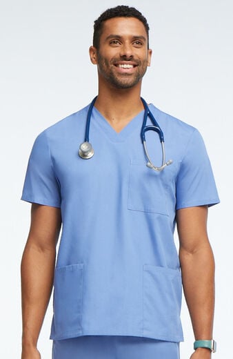 Unisex Banded V-Neck 3-Pocket Scrub Top Unisex Banded V-Neck 3-Pocket Scrub Top