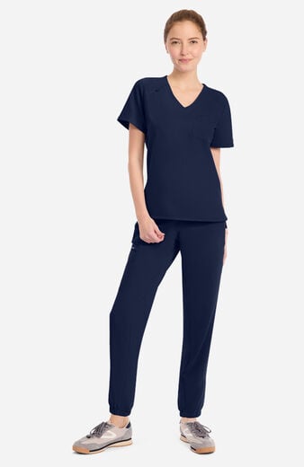 Women's Tuck-In Curved V-Neck Scrub Top Women's Tuck-In Curved V-Neck Scrub Top