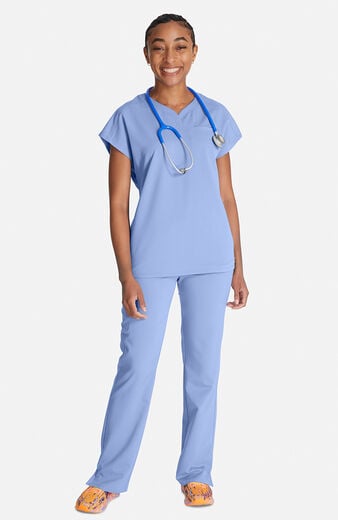 Women's V-Neck Dolman Sleeve Scrub Top Women's V-Neck Dolman Sleeve Scrub Top