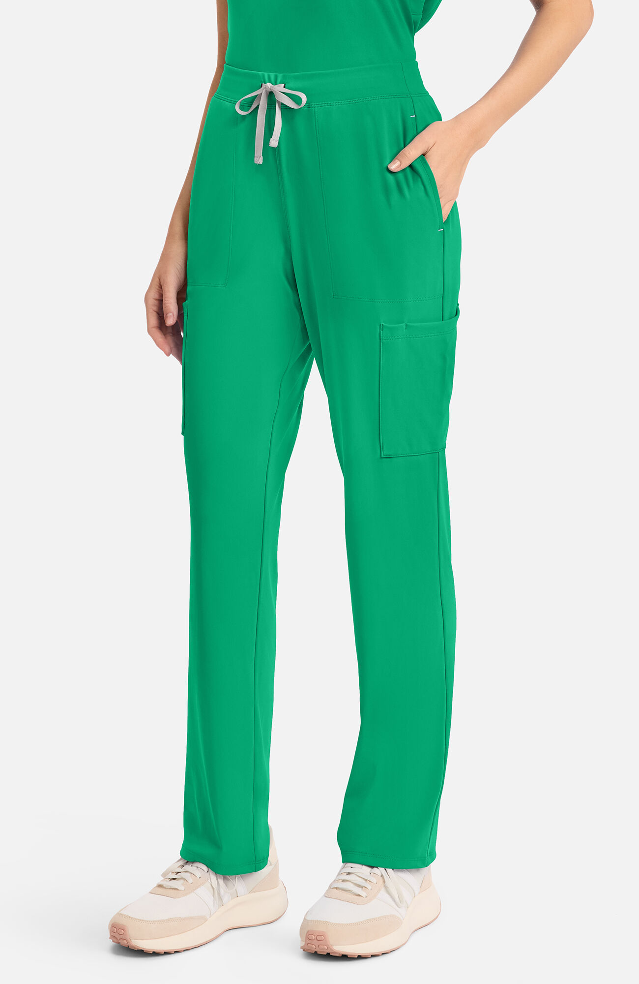 Women's 5-Pocket Straight Leg Scrub Pant, GAP Green Apple | blue, large