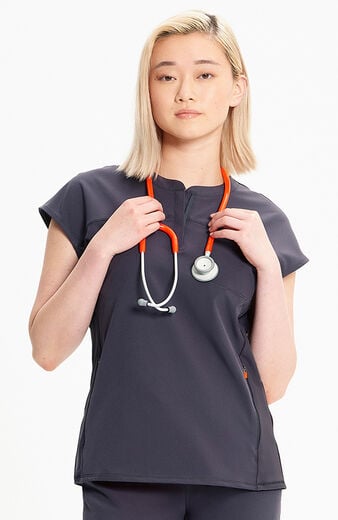 Women's Henley Scrub Top Women's Henley Scrub Top