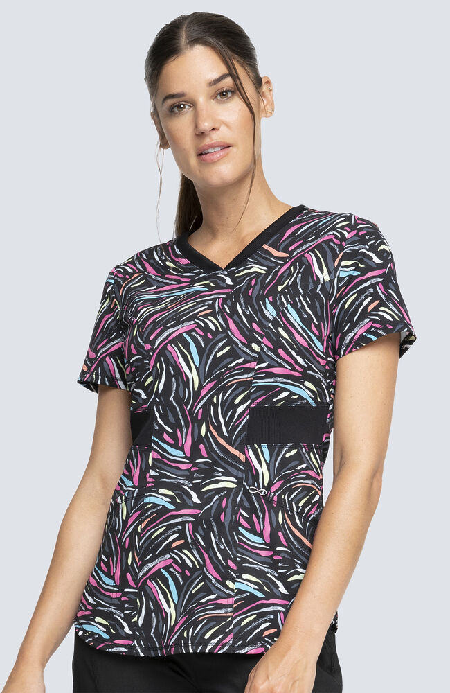 Cherokee infinity print scrub tops sale