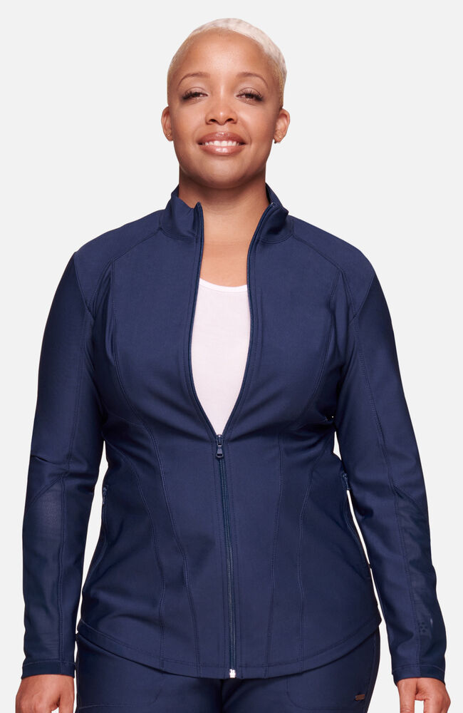 Women s Zip Front Scrub Jacket Cherokee Uniforms