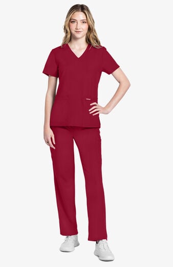Women's Rounded V-Neck Scrub Top Women's Rounded V-Neck Scrub Top