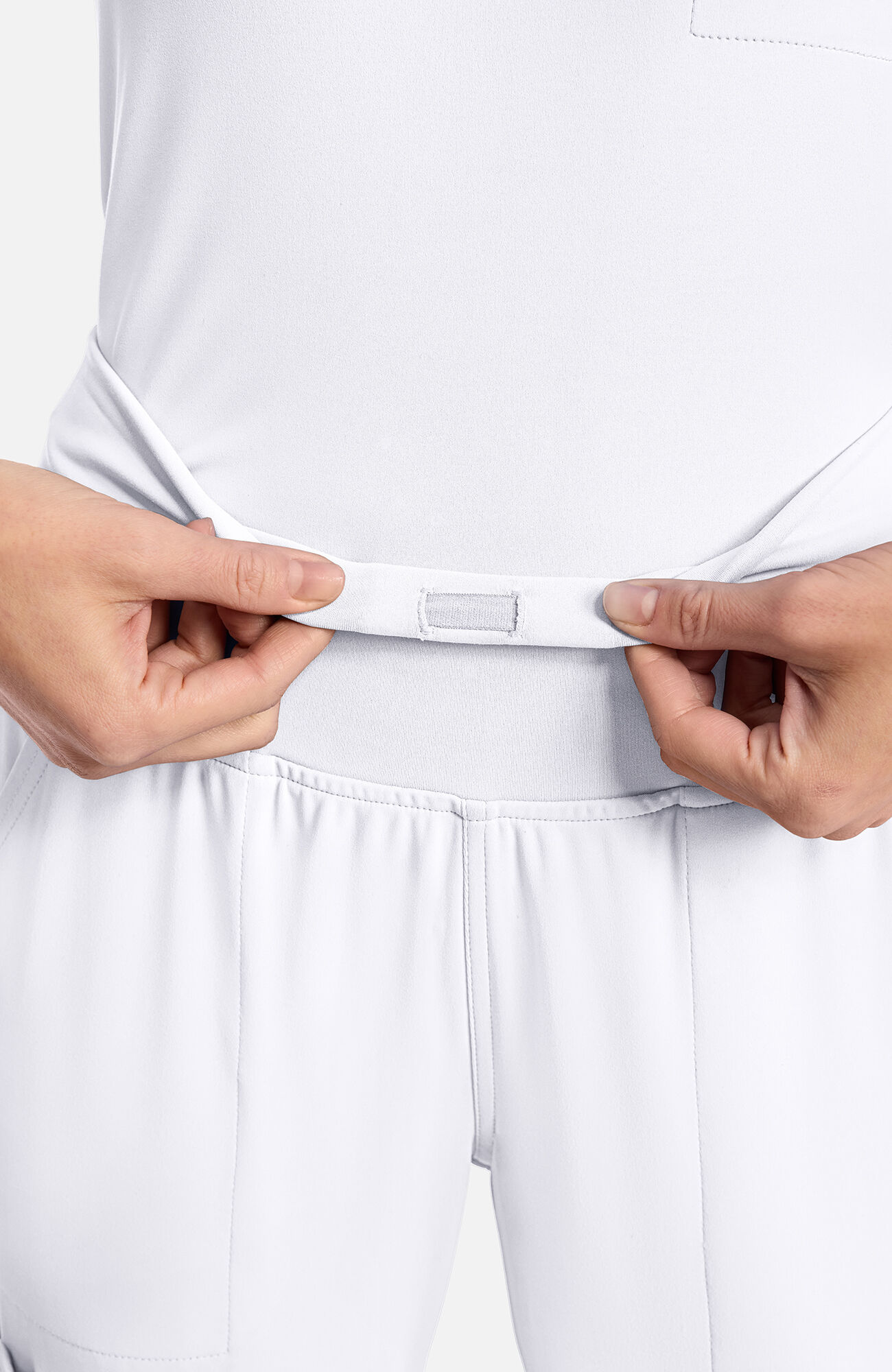 Women's 5-Pocket Pull-On Jogger Scrub Pant, WHT White | white, large