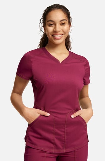 Women's 2-Pocket Sweetheart V-Neck Scrub Top Women's 2-Pocket Sweetheart V-Neck Scrub Top