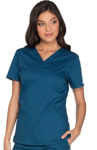 Women's Banded V-Neck Scrub Top Women's Banded V-Neck Scrub Top