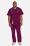 Clearance Men's V-Neck Utility Solid Scrub Top, , large