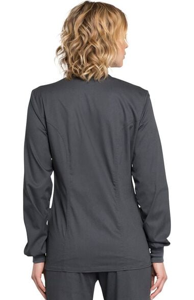Clearance Women's Warm Up Solid Scrub Jacket, , large