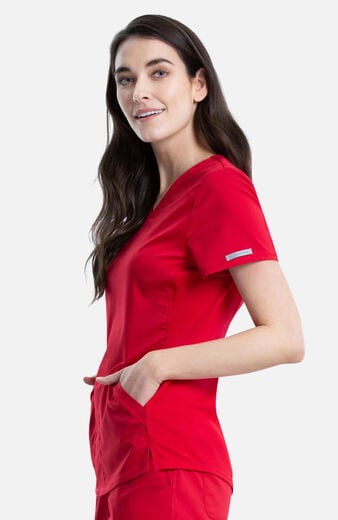 Women's 2-Pocket Sweetheart V-Neck Scrub Top Women's 2-Pocket Sweetheart V-Neck Scrub Top