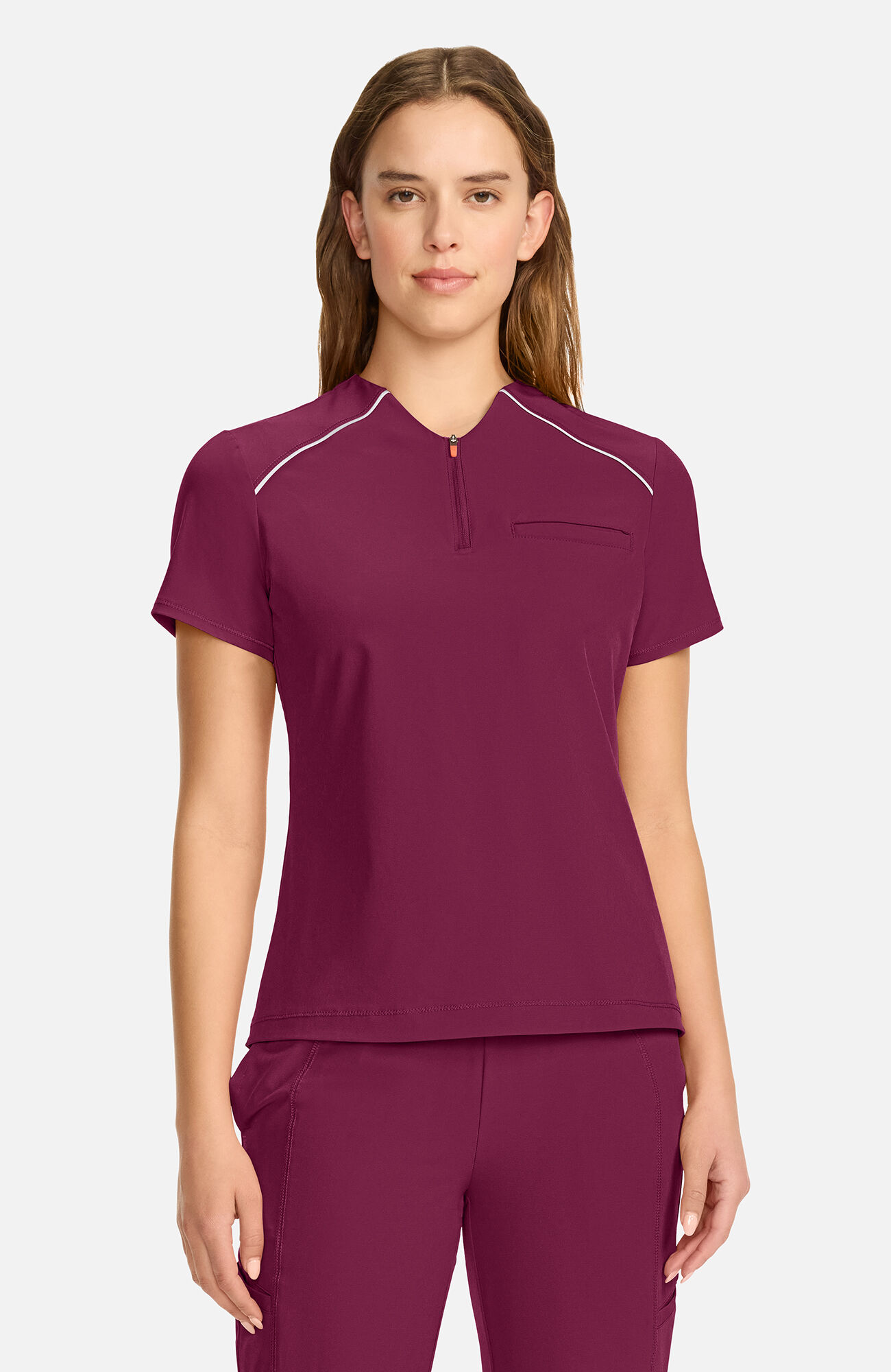 Women's Tuck-In Zip Neck Scrub Top