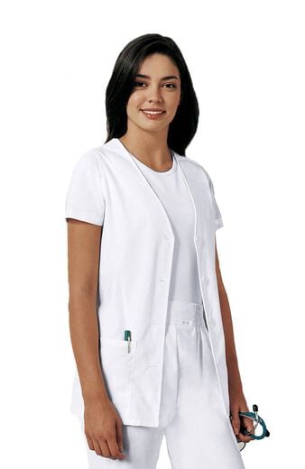 Women's Button Front Solid Scrub Vest Women's Button Front Solid Scrub Vest