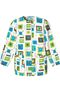 Clearance Scrub H.Q. by Women's Crew Neck Heart Print Jacket, , large