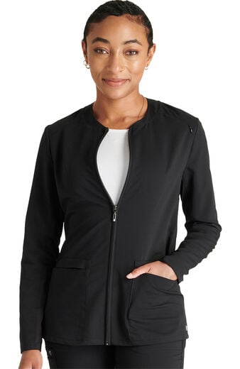 Women's 2 Pocket Zip Front Scrub Jacket Women's 2 Pocket Zip Front Scrub Jacket