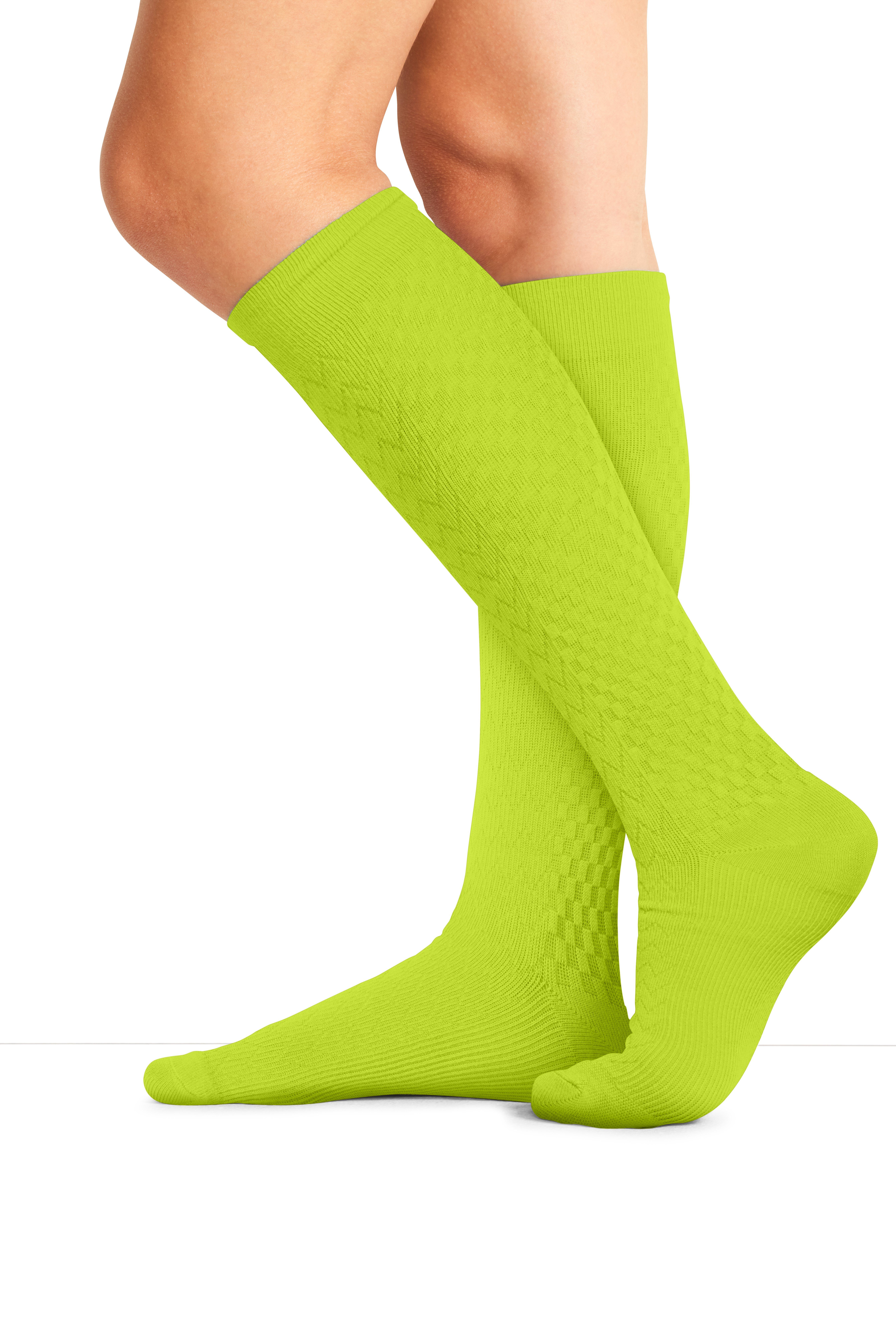 Women's 8-12 mmHg Compression True Support Socks, LMT Lime Time | green, large