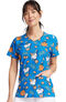 Clearance Women's Two Cookies Print Scrub Top, , large