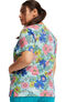 Clearance Women's Mock Wrap Retro Buds Print Scrub Top, , large