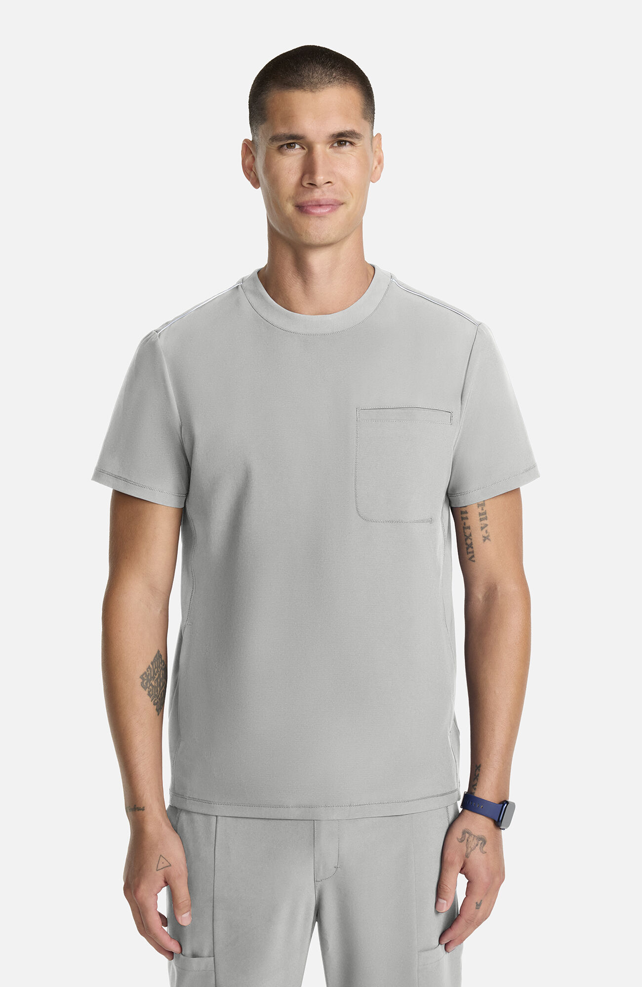 Men's Tuck-In Crew Neck Scrub Top