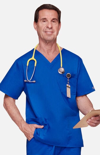 Unisex 4-Pocket V-Neck Scrub Top Unisex 4-Pocket V-Neck Scrub Top