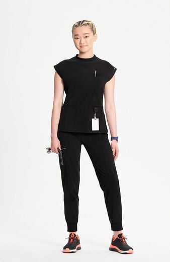 Women's Mock Neck Scrub Top Women's Mock Neck Scrub Top