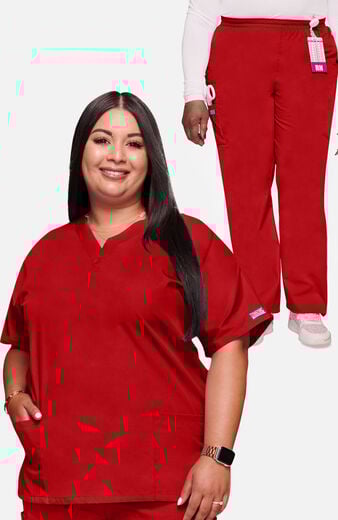 Women's Scrub Set: 3-Pocket Dolman Top & Elastic Waist Utility Pant Women's Scrub Set: 3-Pocket Dolman Top & Elastic Waist Utility Pant