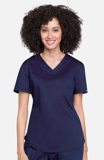Women's V-Neck Tuck-In Solid Scrub Top Women's V-Neck Tuck-In Solid Scrub Top