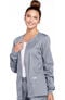 Clearance Women's Zip Front Warm Up Solid Scrub Jacket, , large