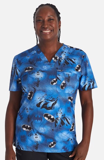 Unisex Star In The Night Print Scrub Top Unisex Star In The Night Print Scrub Top