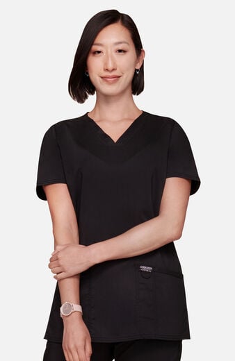 Women's 3-Pocket V-Neck Stretch Scrub Top Women's 3-Pocket V-Neck Stretch Scrub Top