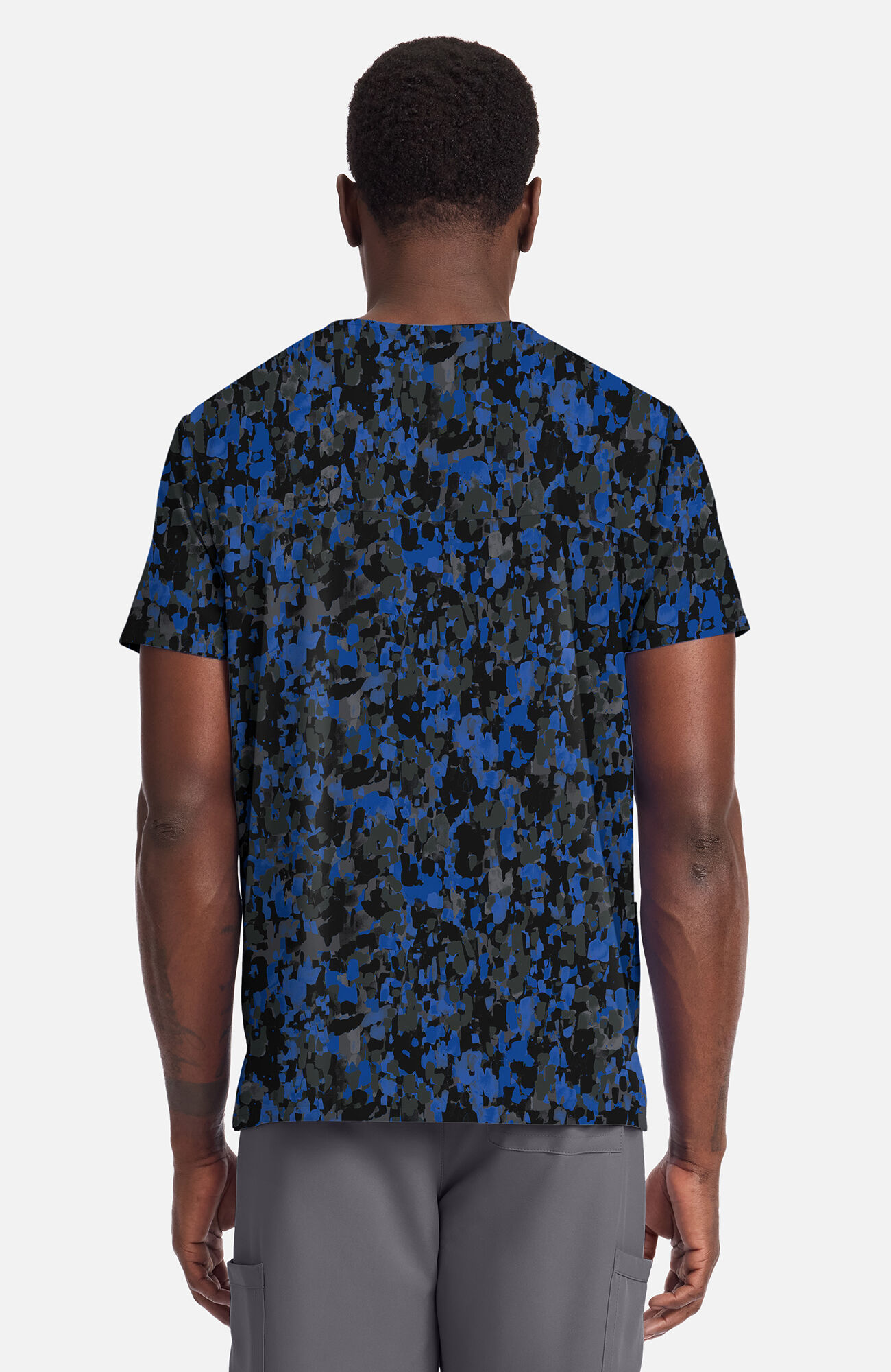 Men's Dabbling In Paint Print Scrub Top , , large