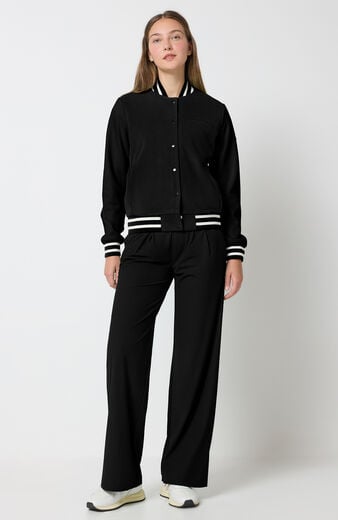 Women's Varsity 3-Pocket Bomber Scrub Jacket Women's Varsity 3-Pocket Bomber Scrub Jacket