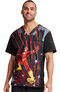 Clearance Men's Fast As Lightning Print Scrub Top, , large