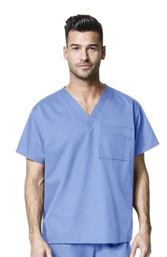 Unisex V-Neck Solid Scrub Top, Unisex V-Neck Solid Scrub Top