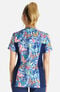 Women's Pretty Fly Tie Dye Print Scrub Top, , large