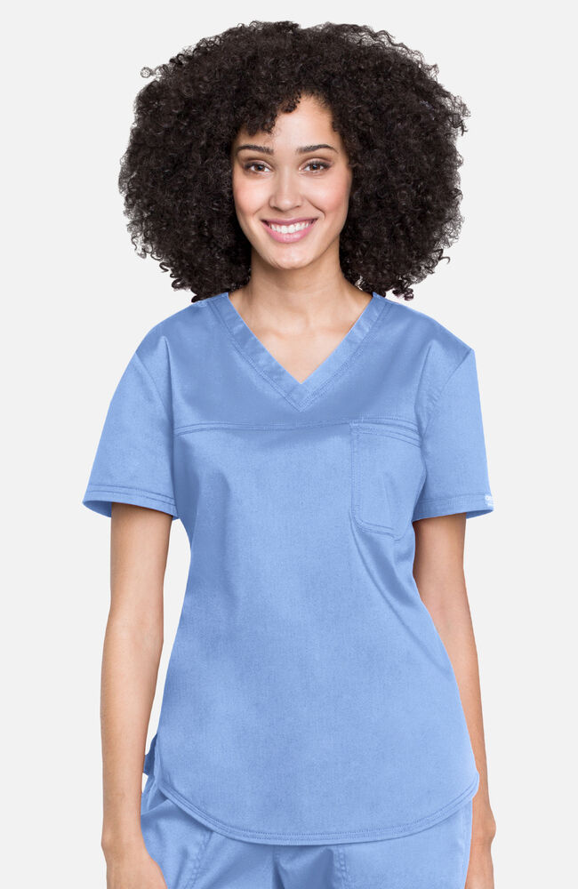 Revolution by Cherokee Workwear Women s V Neck Tuck In Solid Scrub