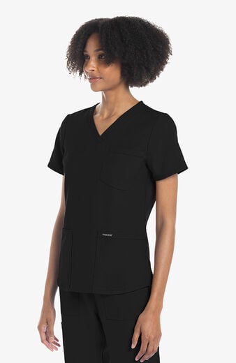 Women's Scrub Set: 3-Pocket V-Neck Shirttail Top & Pull-On Slim Leg Cargo Pant Women's Scrub Set: 3-Pocket V-Neck Shirttail Top & Pull-On Slim Leg Cargo Pant