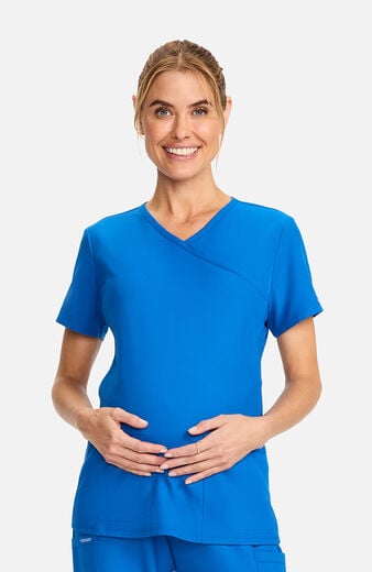 Women's Maternity 2-Pocket Mock Wrap Scrub Top Women's Maternity 2-Pocket Mock Wrap Scrub Top