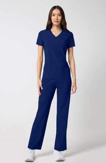 Women's 2-Pocket Shaped V-Neck Scrub Top Women's 2-Pocket Shaped V-Neck Scrub Top
