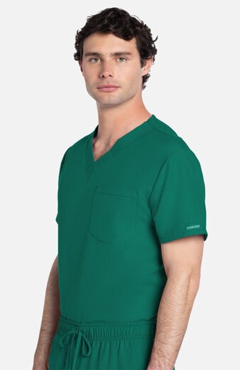 Unisex Scrub Set: Tuck-In 1-Pocket V-Neck Top & 3-Pocket Straight Leg Drawstring Pant Unisex Scrub Set: Tuck-In 1-Pocket V-Neck Top & 3-Pocket Straight Leg Drawstring Pant