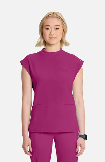 Women's Mock Neck Scrub Top Women's Mock Neck Scrub Top