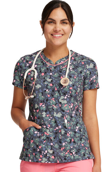 Women's What The Speck? Print Scrub Top, , large