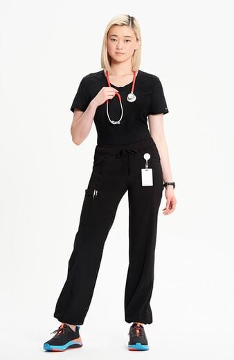 Women's Rib Knit Drawstring Waist Scrub Pant Women's Rib Knit Drawstring Waist Scrub Pant